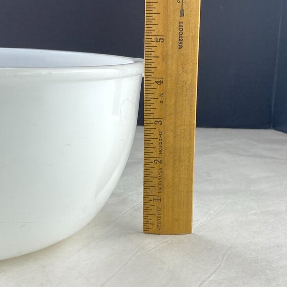Vintage Glasbake Sunbeam White Glass Mixing Bowl - Picture 11 of 11